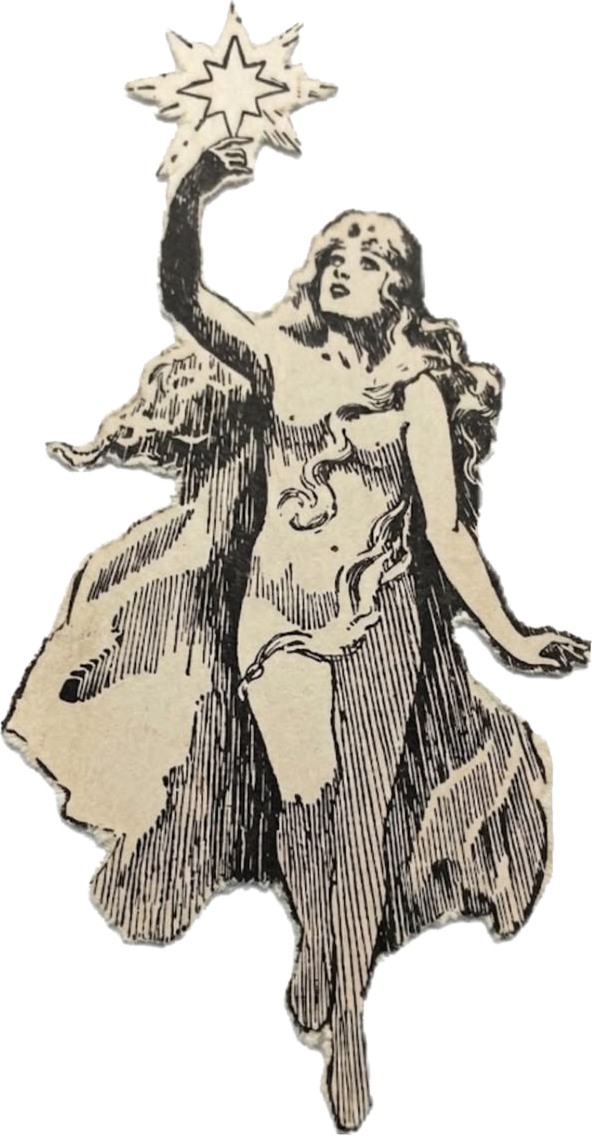 An allegorical figure lifting a star: Philosophia