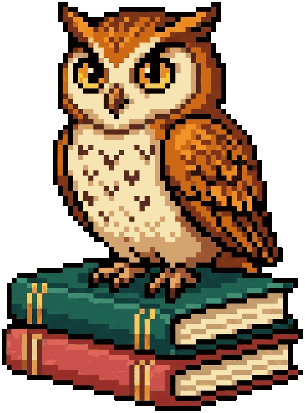 The Owl of Minerva perched on ancient books